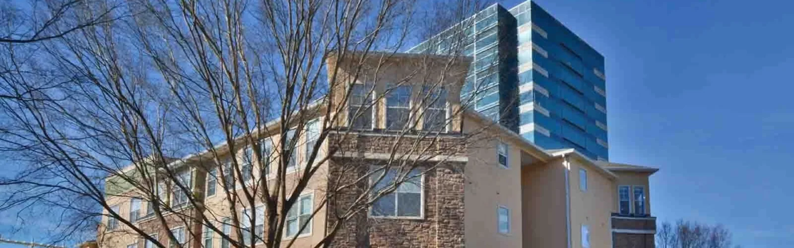 Office towers and homes in Brookhaven, GA