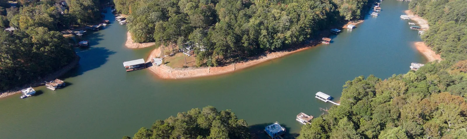 Boats on a lake near Johns Creek, GA